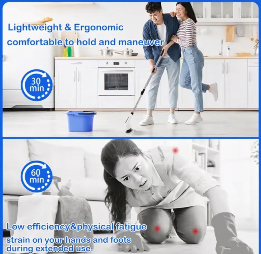 9 in 1 Cordless Electric Spin Scrubber Cleaning Brush Scrubber for Home