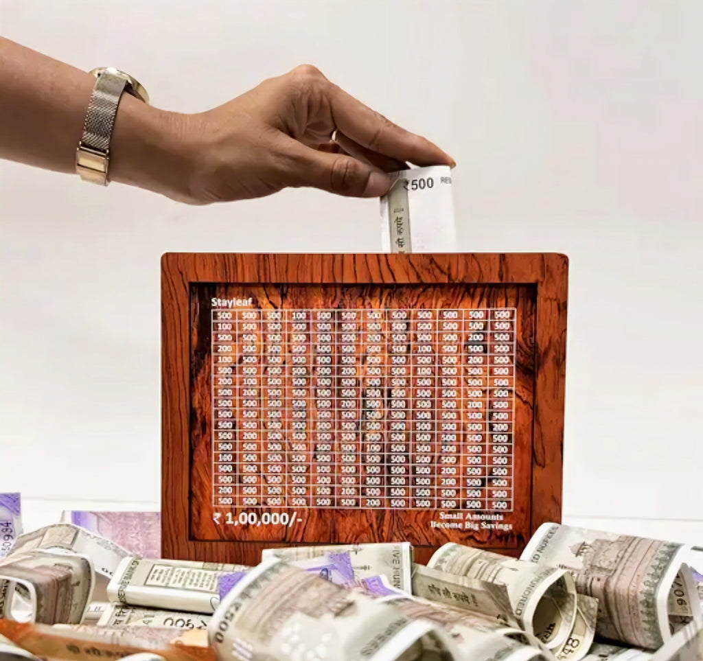 Money/Piggy Bank for Savings Challenge Box 1,00,000 Coin Bank