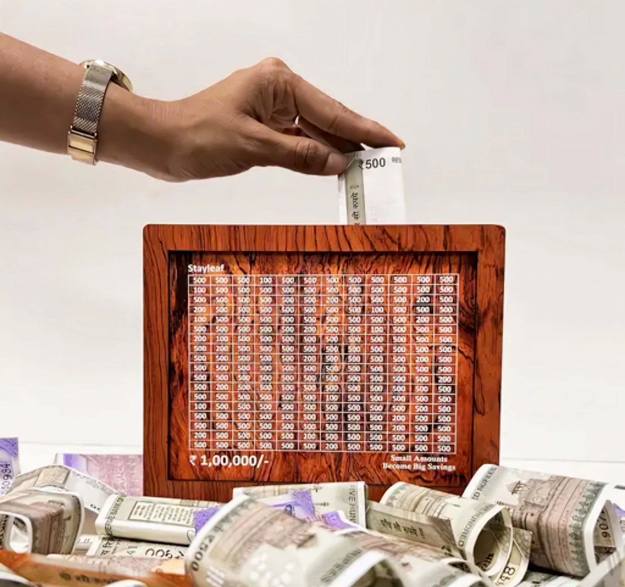 Money/Piggy Bank for Savings Challenge Box 1,00,000 Coin Bank