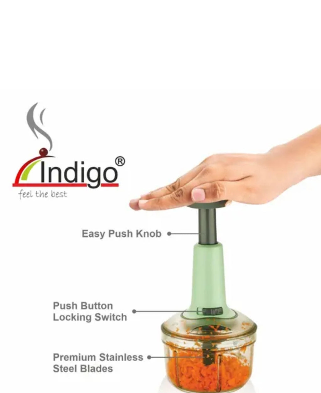 Indigo 650ml Chopper Manual Chopper