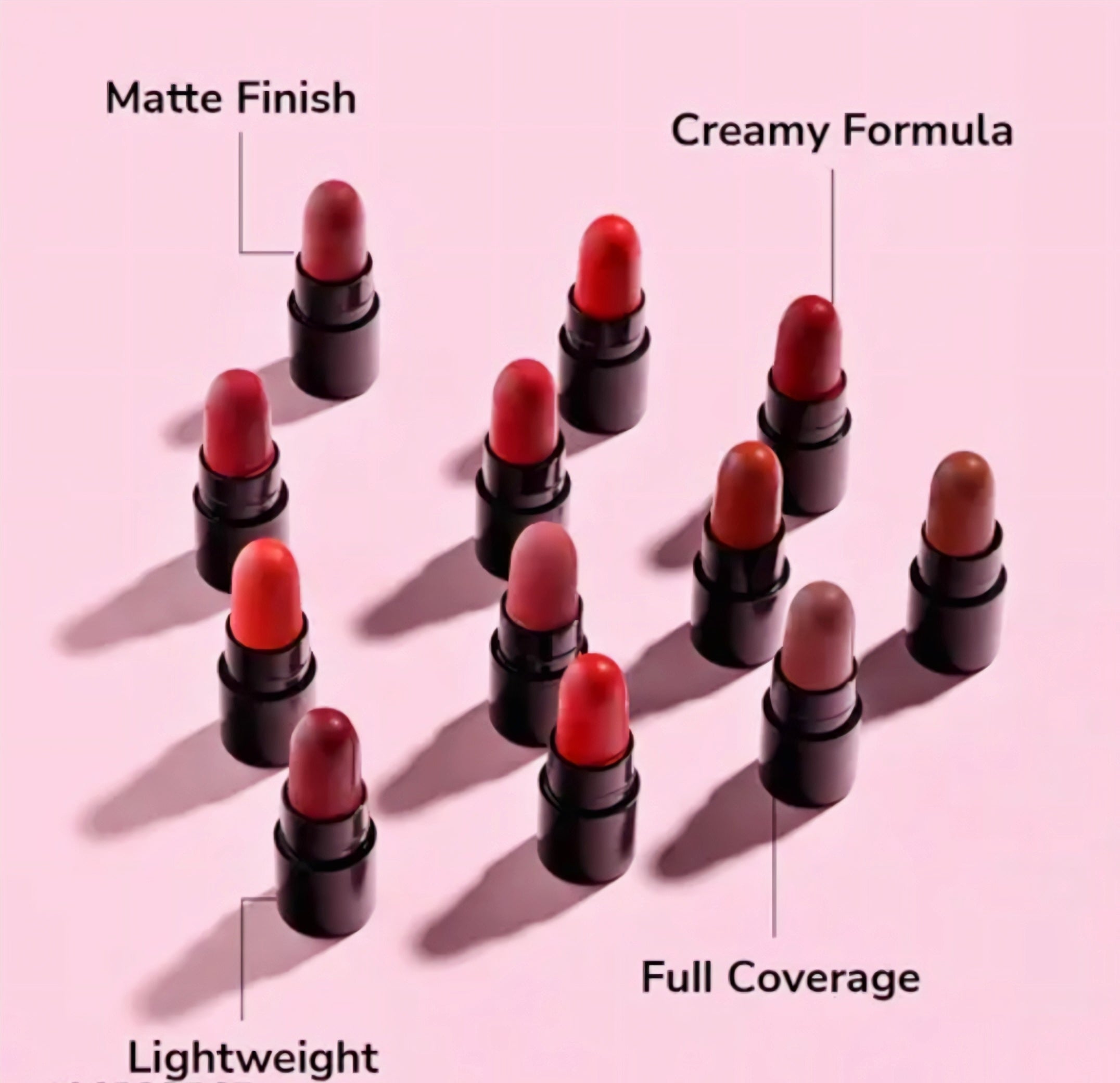 Best Minis Pout Party Lipstick, Long Lasting & Highly Pigmented, 12 Shades