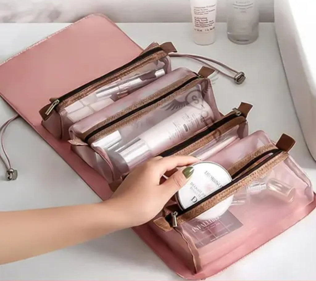Makeup Pouch Bag 4 in 1 for Travels Cosmetic Organizer for Women