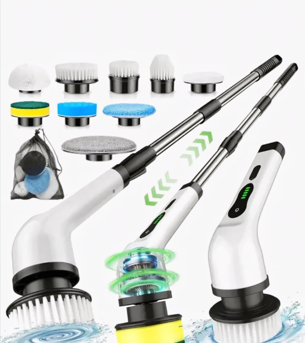 9 in 1 Cordless Electric Spin Scrubber Cleaning Brush Scrubber for Home