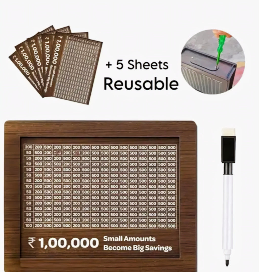 Money/Piggy Bank for Savings Challenge Box 1,00,000 Coin Bank