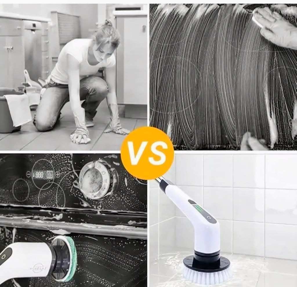 9 in 1 Cordless Electric Spin Scrubber Cleaning Brush Scrubber for Home