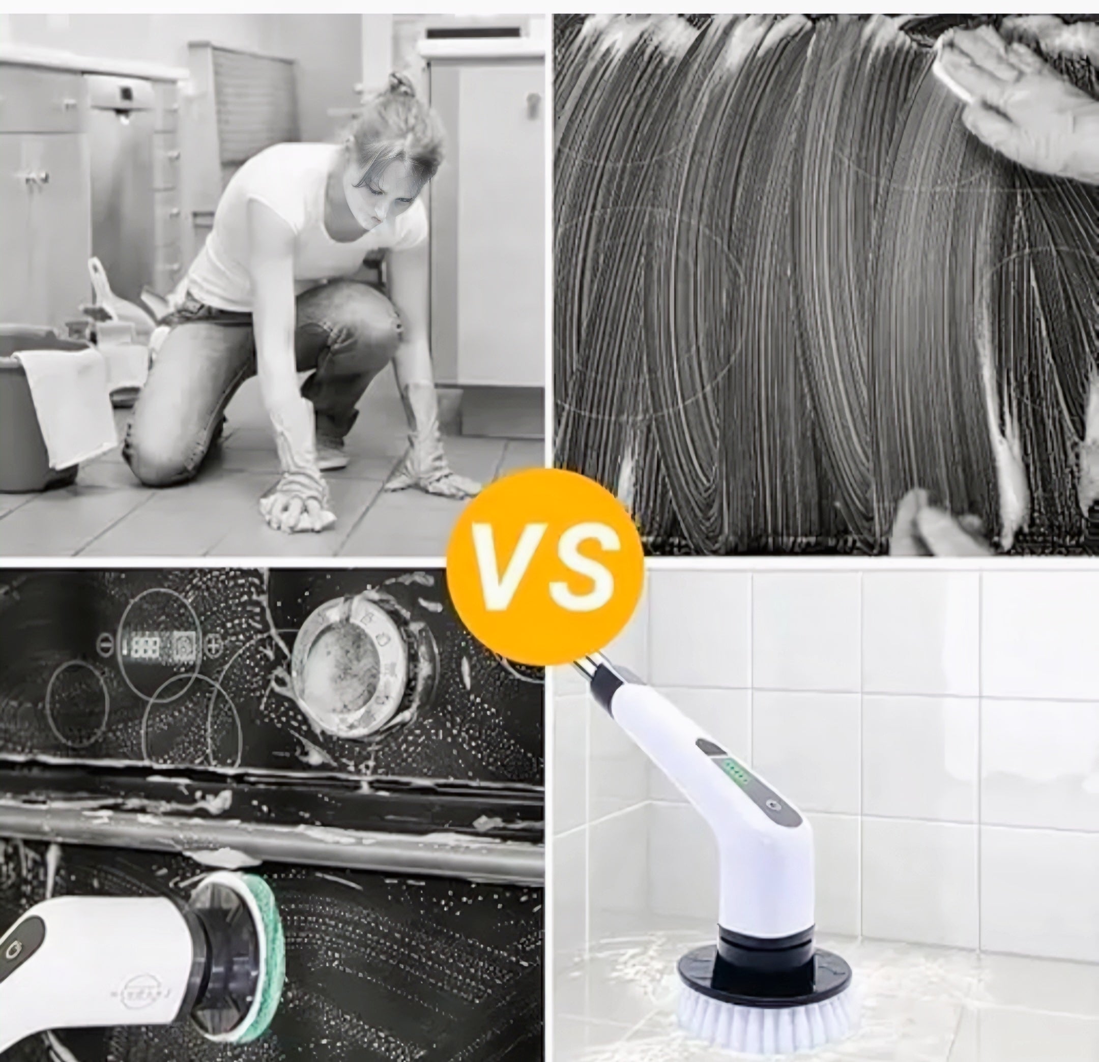 9 in 1 Cordless Electric Spin Scrubber Cleaning Brush Scrubber for Home